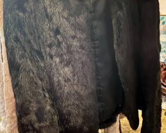 Fur Couture Black Rabbit Fur Coat