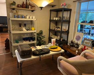 Glassware, furniture, kitchenware, and decor