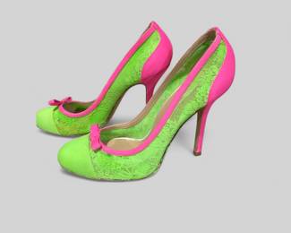 Oscar de la Renta custom painted shoes, size 38