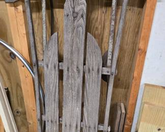 Early vintage snow sled