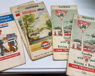 Vintage road maps