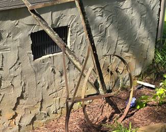 Antique garden tiller