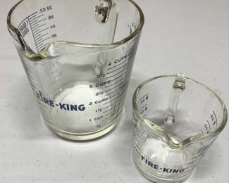 Vintage Fire King measure cups