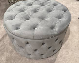 Velvet ottoman