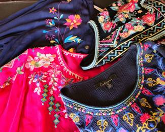 More colorful embroidered tops. Size L and XL