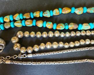 .925 and mineral necklaces