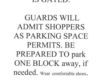 Parking notice