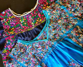 Full length to ankle dresses from Oaxaca. Large