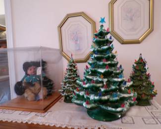 Vintage Lighted Ceramic Christmas Trees