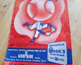 1950's Houston Buffs Program
