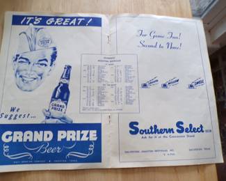 More Inside 1950's Houston Buffs Program