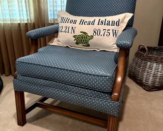 Upholstered chair (pillow for sale, too!)