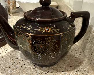 vintage Japanese brown teapot 