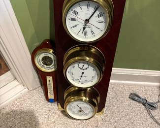 vintage weather station clock 