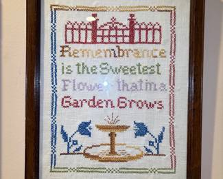vintage cross stitch sampler 