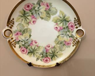 Rosenthal RC Kronach Pink Rose Gold Trim Cake Plate 