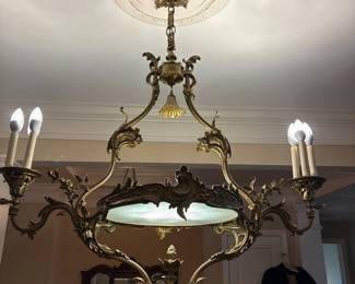 French Regency Gilt Bronze chandelier 