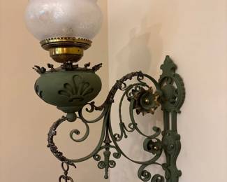 retro cast iron lamp wall sconce 