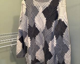 Chunky Argyle Sweater 