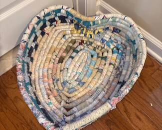 Heart Shaped Rag Basket 
