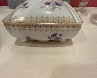 Porcelain covered serving dish 