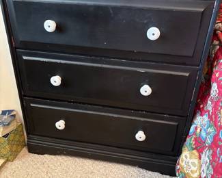 Black 3 Drawer Dresser 