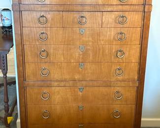 Baker Cherry Federal Chest of Drawers 