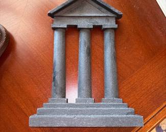 Miniature architectural model of classic temple 
