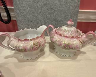 Austrian Porcelain Sugar and Creamer