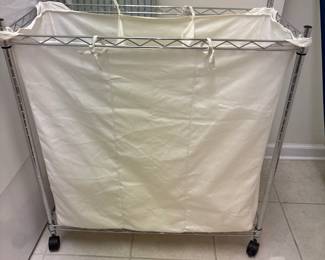 Whitmor 3 Section Rolling Supreme Laundry Sorter with Removable Canvas Bags 