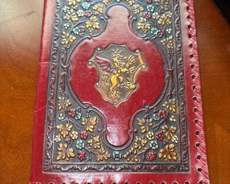 vintage leather book cover 
