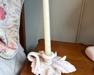 vintage Red Wing Candle Holder Ivory Cream Rumrill Acanthus Leaf 