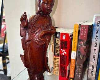 vintage Chinese Hand carved wooden figurine 