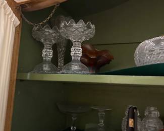 Vintage Pair of Intricately Cut 6" Candle Holders 