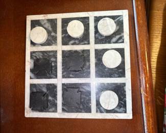 vintage marble tic tac toe game 