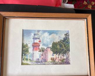 St. David's Lighthouse in Bermuda by Adolph Treidler 