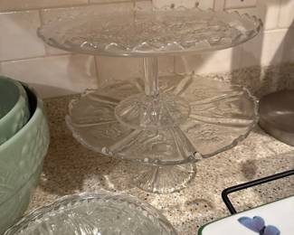 Crystal Cake Pedestal Stands 
