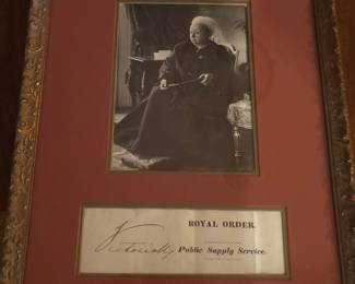 Queen Victoria signed