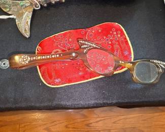 cat's eye lorgnette opera or reading glasses 