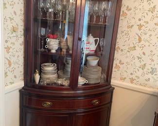 Corner china cabinet