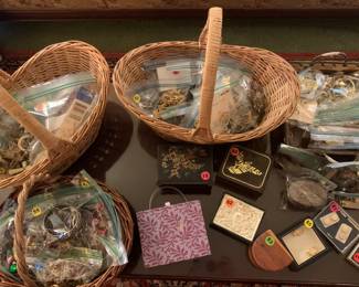 Assorted jewelry and boxes