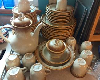 Mikasa Whole Wheat stoneware set with Teapot
