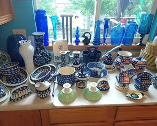 Polish with American colors? And Cobalt blue glass.