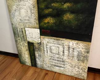 Vintage Oil  abstract painting on canvass