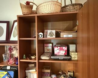 baskets, pens , craft supplies