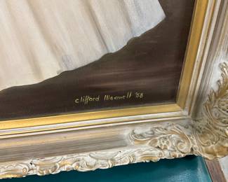 1958 Clifford Maxwell Framed Painting of a Bride