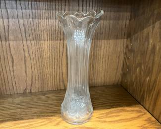 Heisey Clear Glass Swung Vase