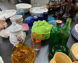 Assorted Glass Serving Pieces