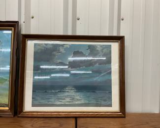 Framed Print "Moonlight Sea" by Peter Elleshaw