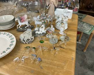 Assorted Horse, Unicorn & Pegasus Figurines & Hanging Ornaments
